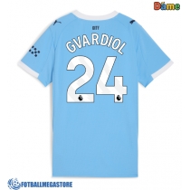 Fotballdrakt Dame Manchester City Josko Gvardiol #24 Hjemmedrakt 2025-26 Kortermet